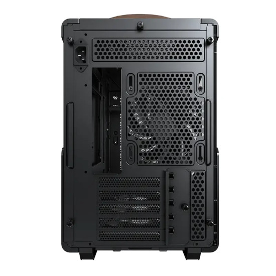 Кутия за компютър Montech Case mATX - Heritage PRO (B) - USB-C, Leather, 4 x 120 mm Fans, Black