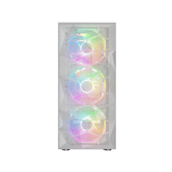 Кутия за компютър Montech X3 MESH, Mid-tower Case, TG, 6 fixed RGB Fans, White