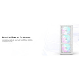 Кутия за компютър Montech X3 MESH, Mid-tower Case, TG, 6 fixed RGB Fans, White