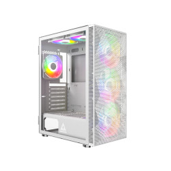 Кутия за компютър Montech X3 MESH, Mid-tower Case, TG, 6 fixed RGB Fans, White