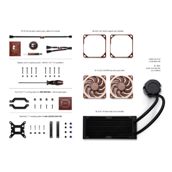 Водно охлаждане Noctua Water Cooling NL-LC1-24