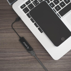 Адаптер Orico USB to LAN 100Mbps black - UTJ-U2