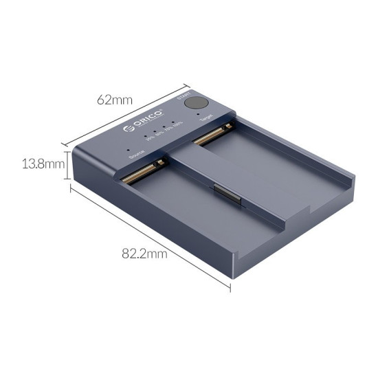 Докинг станция Orico Storage - Duplicator for SSD NVMe M.2 - M2P2-C3-C