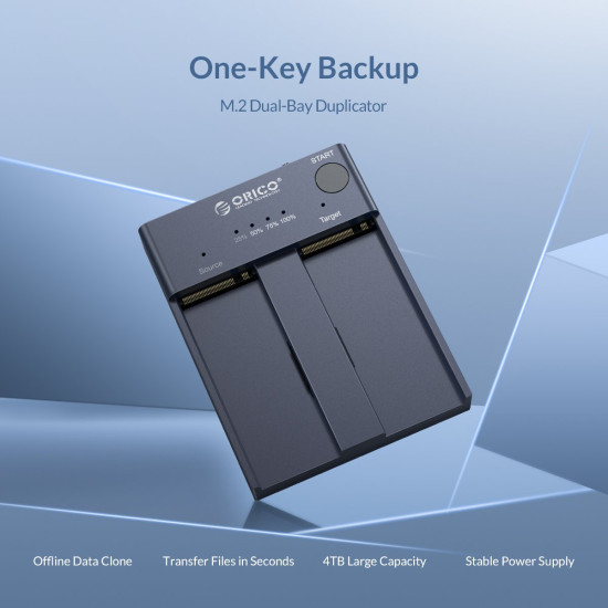 Докинг станция Orico Storage - Duplicator for SSD NVMe M.2 - M2P2-C3-C