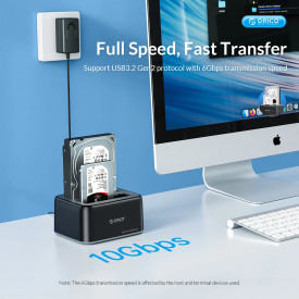 HDD докинг станция Orico HDD/SSD Dock - 2 BAY 2.5/3.5 USB-C/USB-A - 6829C3-V1