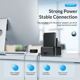 HDD докинг станция Orico HDD/SSD Dock - 2 BAY 2.5/3.5 USB-C/USB-A - 6829C3-V1