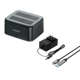 HDD докинг станция Orico HDD/SSD Dock - 2 BAY 2.5/3.5 USB-C/USB-A - 6829C3-V1