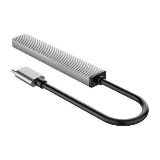 USB хъб Orico USB3.0/2.0 HUB 3 port + card reader TYPE C, Aluminum - AH-12F-GY