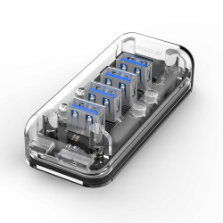 USB хъб Orico USB3.0 HUB 4 port Transparent - F4U-U3-CR