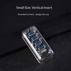 USB хъб Orico USB3.0 HUB 4 port Transparent - F4U-U3-CR