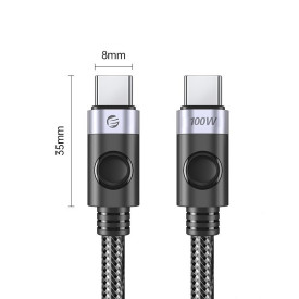 USB кабел Orico USB C-to-C PD 100W Charging 1.5m Black - C2CZ-BK-15