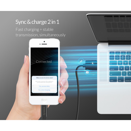 USB кабел Orico USB2.0 A/M to USB3.1 Type-C 1m - BTC-10-BK