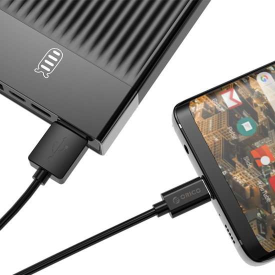 USB кабел Orico USB2.0 A/M to USB3.1 Type-C 1m - BTC-10-BK