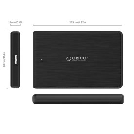 Външна кутия за диск Orico Storage - Case - 2.5 inch USB3.0 Black - 2189U3-BK