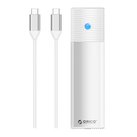 Външна кутия за диск Orico Storage - Case - M.2 NVMe M/B key 10 Gbps White - PWM2-G2