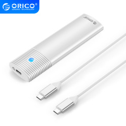 Външна кутия за диск Orico Storage - Case - M.2 NVMe M/B key 10 Gbps White - PWM2-G2