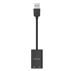 Външна звукова карта Orico USB Sound card - Headphones, Mic, Black - SKT2-BK