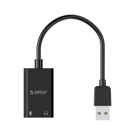 Външна звукова карта Orico USB Sound card - Headphones, Mic, Black - SKT2-BK