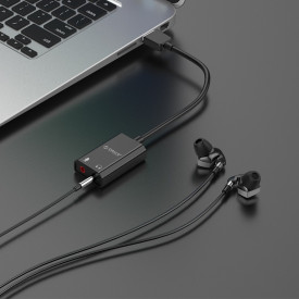 Външна звукова карта Orico USB Sound card - Headphones, Mic, Black - SKT2-BK