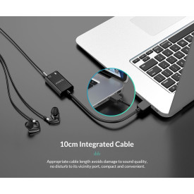 Външна звукова карта Orico USB Sound card - Headphones, Mic, Black - SKT2-BK