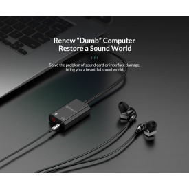 Външна звукова карта Orico USB Sound card - Headphones, Mic, Black - SKT2-BK