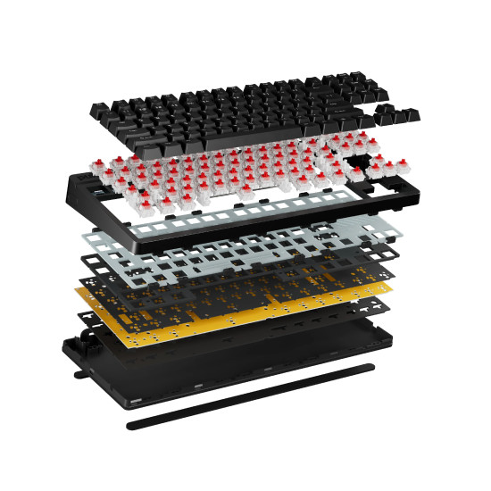 Клавиатура Pulsar Professional Gaming Mechanical Keyboard Xboard MS TKL ANSI Black - 8K, Cherry MX2A [Linear], RGB
