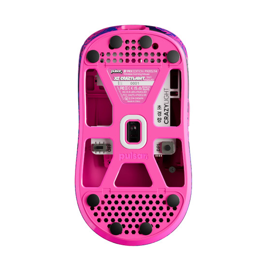 Безжична мишка Pulsar X2 CrazyLight PRX Edition, Black/Pink/Purple