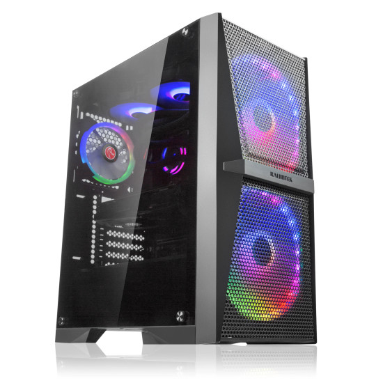 Кутия за компютър Raijintek SILENOS MS PRO - 2 x 200 mm ARGB Fans, Black