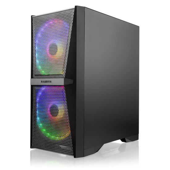 Кутия за компютър Raijintek SILENOS MS PRO - 2 x 200 mm ARGB Fans, Black