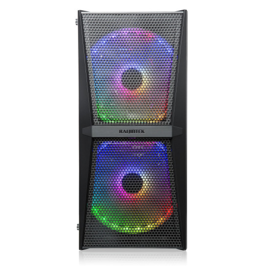 Кутия за компютър Raijintek SILENOS MS PRO - 2 x 200 mm ARGB Fans, Black