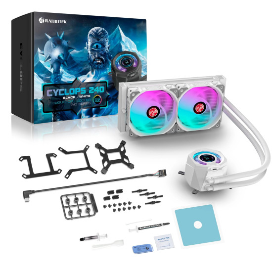 Водно охлаждане Raijintek Water Cooling - CYCLOPS 240 White