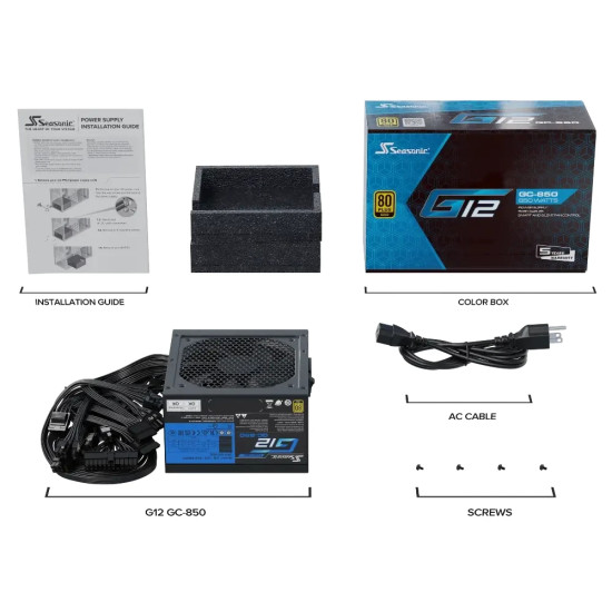 Захранване Seasonic PSU 850W Gold - G12 GC-850 V2 - SSP-850RT2