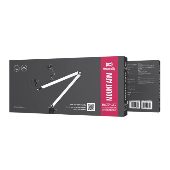 Стойка за микрофон Streamplify MOUNT ARM - White