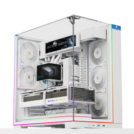 Кутия за компютър Thermalright Case ATX - TR-A70 Vision White - 9.16 inch LCD Display, USB-C