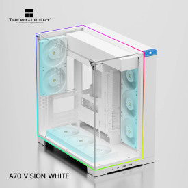 Кутия за компютър Thermalright Case ATX - TR-A70 Vision White - 9.16 inch LCD Display, USB-C