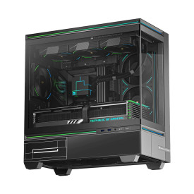 Кутия за компютър Thermalright Case mATX - TL-M10 Black - 4 x 120 mm ARGB included, USB-C