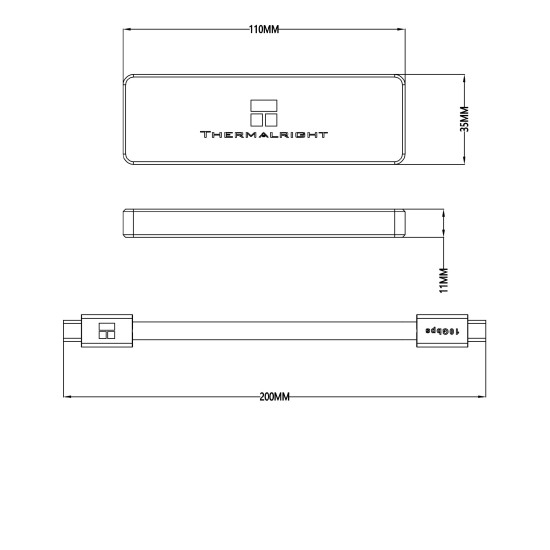 Външна кутия за диск Thermalright Storage - Case - M.2 NVMe M-key 20 Gbps - HR-EB101