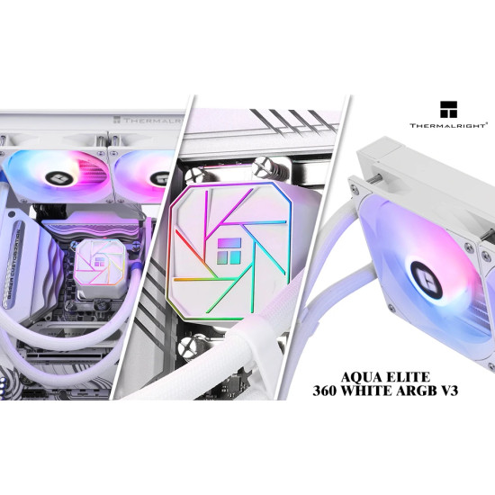 Водно охлаждане Thermalright Aqua Elite 360 White A-RGB V3 - LGA1851/LGA1700/AM5