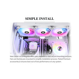 Водно охлаждане Thermalright Aqua Elite 360 White A-RGB V3 - LGA1851/LGA1700/AM5