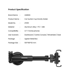 Стойка за телефон за кола Ugreen LP200 - 60990B