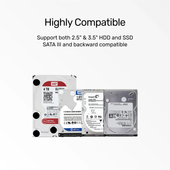 HDD докинг станция Unitek HDD/SSD Dock, 2.5 и 3.5 инча, USB3.0, Y-1078