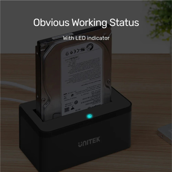 HDD докинг станция Unitek HDD/SSD Dock, 2.5 и 3.5 инча, USB3.0, Y-1078