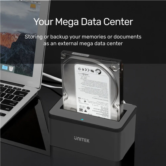 HDD докинг станция Unitek HDD/SSD Dock, 2.5 и 3.5 инча, USB3.0, Y-1078