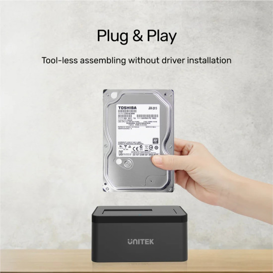 HDD докинг станция Unitek HDD/SSD Dock, 2.5 и 3.5 инча, USB3.0, Y-1078