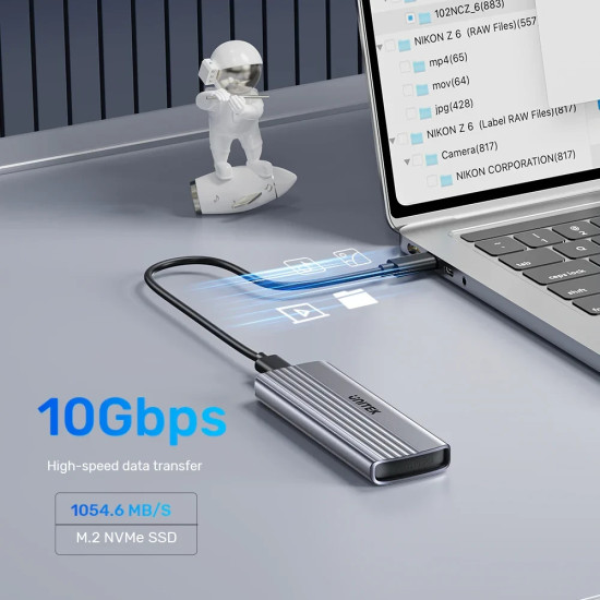 Външна кутия за диск Unitek Storage - Case - M.2 NVMe M-key 10 Gbps - S1241B