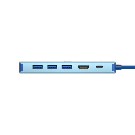 Докинг станция VCom Docking Station Type-C 6-in-1 - CUE55 - PD3.0 100W, LAN 1000Mbps, HDMI, USB3.0 x 3