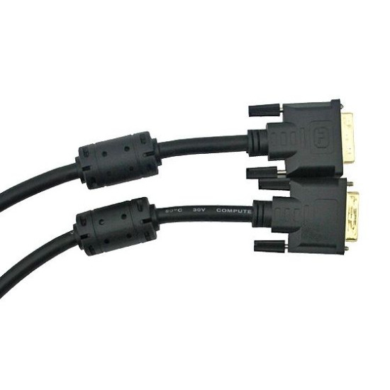 DVI кабел VCom DVI 24+1 Dual Link M / M +2 Ferrite - CG441GD-3m