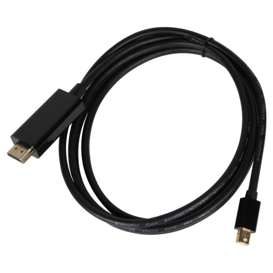 Mini Display Port кабел VCom M / HDMI M 4K 2160p - CG615L-1.8m-4K Black