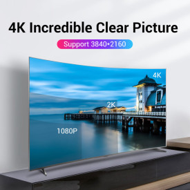 Display Port кабел Vention v1.2 DP M / M Black 4K 2M - HACBH