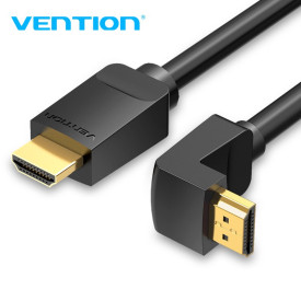 HDMI кабел Vention HDMI Right Angle 270 Degree v2.0 M / M 4K/60Hz Gold - 1.5M Black - AAQBG